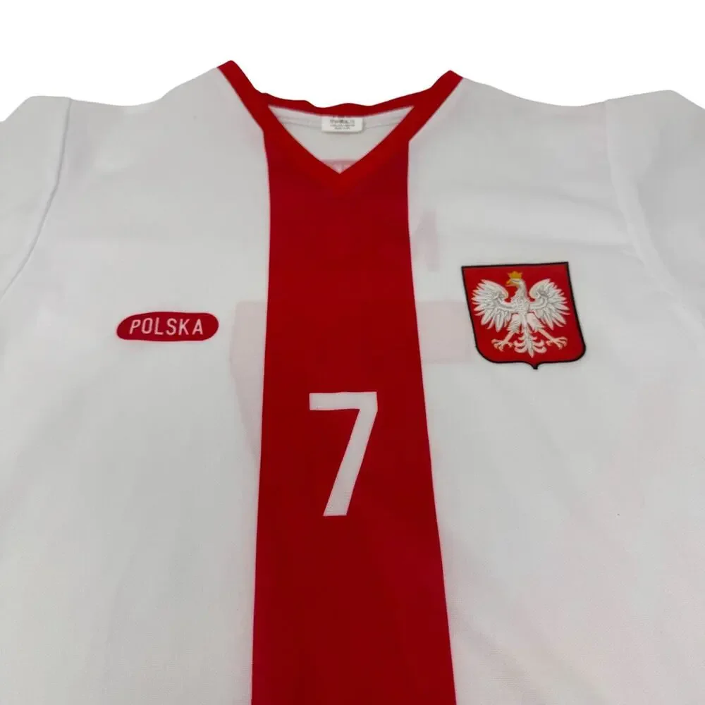 Poland UEFA Euro 2020 Polska Soccer Shirt Shorts Outfit Uniform Youth Kids 7/8
